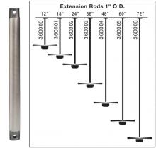  360000TZP - Fan Down Rod 12 Inch