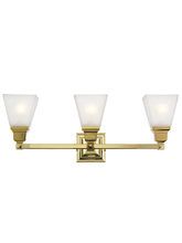  1033-02 - 3 Light Polished Brass Bath Light