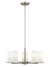  1325-91 - 5 Light Brushed Nickel Chandelier