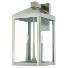  20585-91 - 3 Lt BN Outdoor Wall Lantern