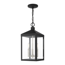  20593-04 - 3 Lt Black Outdoor Pendant Lantern