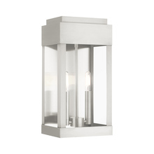  21235-91 - 2 Lt Brushed Nickel  Outdoor Wall Lantern