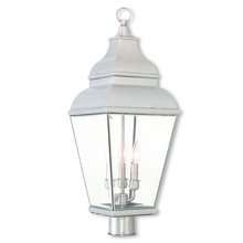  2594-91 - 3 Light Brushed Nickel Post-Top Lantern