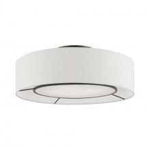  40144-92 - 4 Light Brushed Nickel with Shiny White Accents Semi-Flush