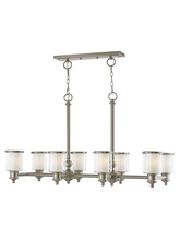  40208-91 - 8 Light Brushed Nickel Linear Chandelier