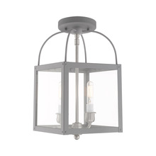  4041-80 - 2 Lt Nordic Gray Convertible Mini Pendant/Ceiling Mount