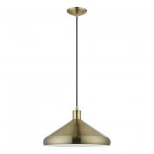  40953-01 - 1 Light Antique Brass Pendant