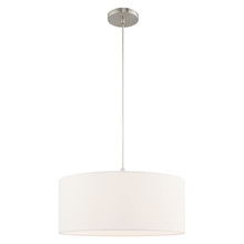  41090-91 - 1 Lt Brushed Nickel Pendant Chandelier