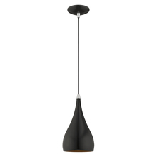  41171-68 - 1 Lt Shiny Black Mini Pendant