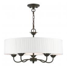  41775-92 - 5 Light English Bronze Pendant Chandelier