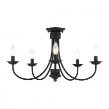  42684-04 - 5 Light Black Large Semi-Flush