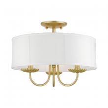  42989-33 - 3 Light Soft Gold Semi-Flush Mount