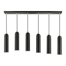  46757-68 - 6 Lt Shiny Black Linear Pendant