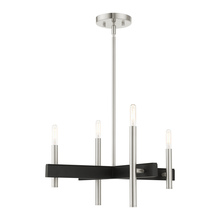  49344-91 - 4 Lt Brushed Nickel  Chandelier