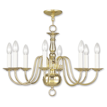  5008-02 - 8 Light Polished Brass Chandelier