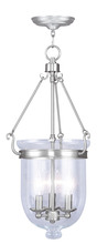  5064-91 - 3 Light Brushed Nickel Chain Lantern