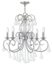  50766-91 - 6 Light Brushed Nickel Chandelier