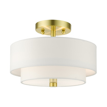  51043-12 - 2 Lt Satin Brass Semi Flush