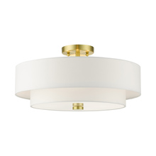  51045-12 - 4 Lt Satin Brass Semi Flush