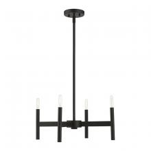  51174-04 - Black 4-Light Chandelier