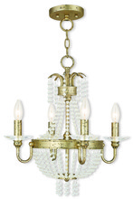  51844-28 - 4 Light WG Mini Chandelier/Ceiling Mount