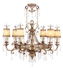 Livex Lighting 8807-65 - 6 Light Vintage Gold Leaf Chandelier