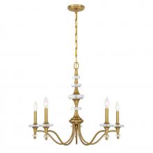  1-1361-5-322 - Champlain 5-Light Chandelier in Warm Brass