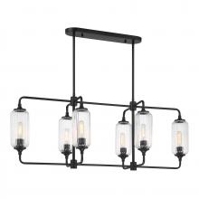  1-3026-6-89 - Holton 6-Light Linear Chandelier in Matte Black