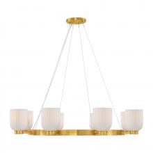  1-3173-8-322 - Isla Blanca 8-Light Chandelier in Warm Brass by Breegan Jane