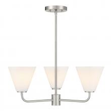  1-4013-3-SN - Blair 3-Light Chandelier in Satin Nickel