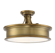  6-134-3-322 - Watkins 3-Light Ceiling Light in Warm Brass