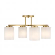  6-4693-4-322 - Herron 4-Light Ceiling Light in Warm Brass