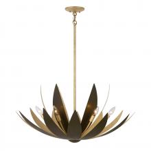  7-4628-6-24 - Loto 6-Light Pendant in Centura and Burnished Gold by Breegan Jane