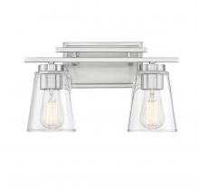  8-1020-2-SN - Calhoun 2-Light Bathroom Vanity Light in Satin Nickel