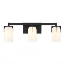  8-4128-3-BK - Caldwell 3-Light Bathroom Vanity Light in Matte Black