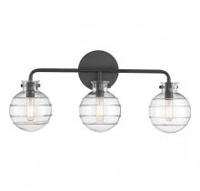  8-4300-3-BK - Mason 3-Light Bathroom Vanity Light in Matte Black