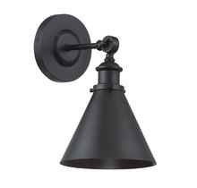  9-0901-1-89 - Glenn 1-Light Adjustable Wall Sconce in Matte Black