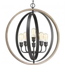  P500094-143 - Conestee Collection Six-Light Graphite Farmhouse Pendant Light