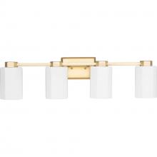  P300479-191 - Estrada Collection Four-Light Brushed Gold Contemporary Bath & Vanity Light