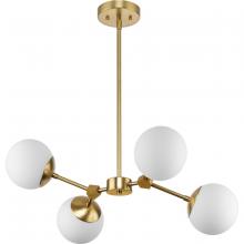  P400307-109 - Haas Collection Four-Light Brushed Bronze Mid-Century Modern Chandelier