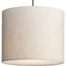  P500386-194 - Markor Collection One-Light Ecru Linen Shade Transitional Pendant