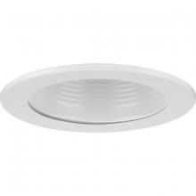  P804000-028 - 4" Satin White Recessed Step Baffle Trim for 4" Housing (P804N series)