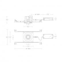  R3BRA-FCS-BN - Ocular 3.0 5CCT Round Adjustable Trim and Remodel Housing with New Construction Frame-In Kit and D