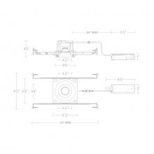  R3BRDN-NWD-BK - Ocular 3.0 Dim-to-Warm Round Downlight Trim and Remodel Housing with New Construction Frame-In Kit