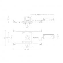  R3BSA-NCS-WT - Ocular 3.0 5CCT Square Adjustable Trim and Remodel Housing with New Construction Frame-In Kit and