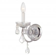  3221-CH-CL-I - Imperial 1 Light Clear Italian Crystal Polished Chrome Sconce