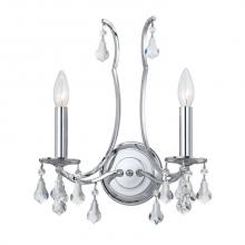  5932-CH-CL-MWP - Cedar 2 Light Polished Chrome Sconce