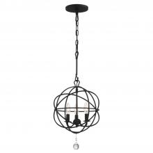  9225-BK - Solaris 3 Light Black Mini Chandelier