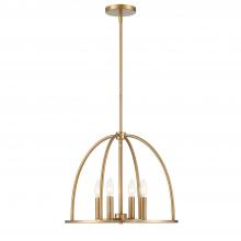  ABB-3004-VG - Abbott 4 Light Vibrant Gold Chandelier