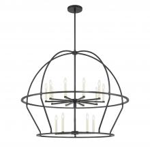  ABB-3029-BK - Abbott 15 Light Black Chandelier